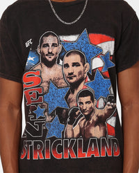 UFC By Goat Crew Sean Strickland Vintage T-Shirt Black Wash