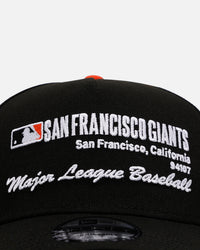 New Era San Francisco Giants 'Workleague' 9FORTY A-Frame Snapback Black