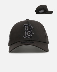 New Era Boston Red Sox 'Carbon Weave' 9FORTY A-Frame Snapback Black
