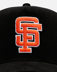 New Era San Francisco Giants 'Black Cord' 9FORTY A-Frame Corduroy Snapback Black