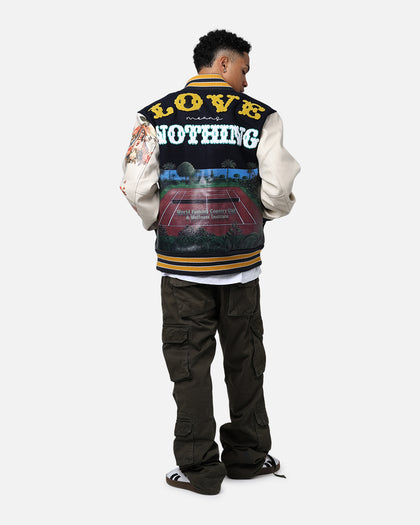 Lifted Anchors "Kournikova" Varsity Tennis Jacket Deep Navy