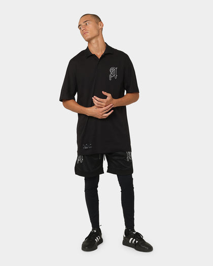 The Anti Order Military Oversized Polo Shirt Black/White