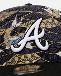 New Era Atlanta Braves 'Koi' 9FORTY A-Frame Snapback Black/Multi-Colored