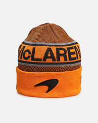 New Era X Mclaren Team Cuff Knit Beanie Medium Orange