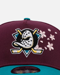 New Era Anaheim Ducks 'Cherry Blossoms' 9FORTY A-Frame Snapback Official Team Color