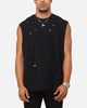 Saint Morta Distressed Oversized Muscle T-Shirt Black