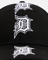 New Era Detroit Tigers 'Spine' 9FORTY A-Frame Strapback Black/White