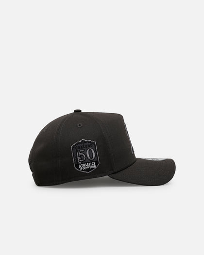 New Era Oakland Athletics 'Carbon Weave' 9FORTY A-Frame Snapback Black