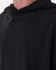 MNML Over Tee Layered Hoodie Washed Black