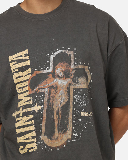 Saint Morta Fallen Saints Boxy T-Shirt Washed Charcoal