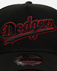 New Era Los Angeles Dodgers 'Easy Black And Scarlet' 9FORTY A-Frame Snapback Black/Scarlet