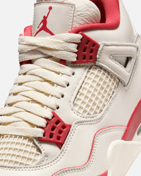 Jordan Women's Air Jordan 4 Retro "Pale Ivory and Tough Red" Pale Ivory