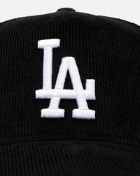 New Era Los Angeles Dodgers 'Black Cord' 9FORTY A-Frame Corduroy Snapback Black