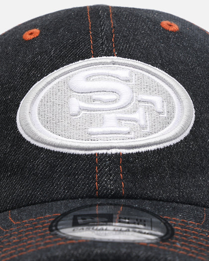 New Era San Francisco 49ers "Black Denim" Classic Casual Strapback Black Denim/Rust Contrast