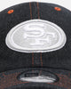 New Era San Francisco 49ers "Black Denim" Classic Casual Strapback Black Denim/Rust Contrast