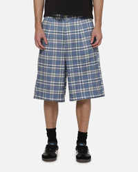 Carre Heritage Pleated Shorts Blue-plaid