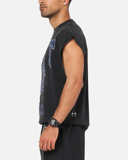 Saint Morta Divine League Cut Off Sweater Washed Black