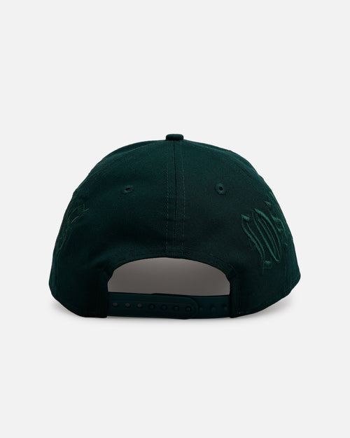 New Era Los Angeles Dodgers 'Gothic Script Two Tone' 9FORTY A-Frame Snapback Dark Green/Black