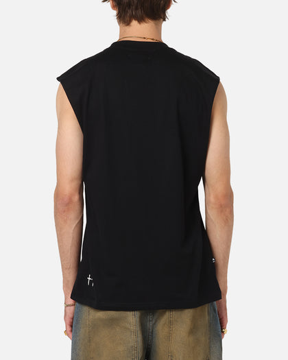 Saint Morta Studios Logo Oversized Muscle T-Shirt Black