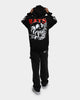 Rats Get Fat Skull Rose Hoodie Black