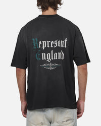 Represent Private Members T-Shirt Stained Black