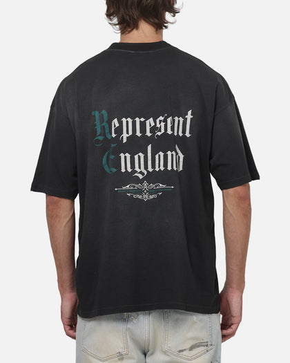 Represent Private Members T-Shirt Stained Black