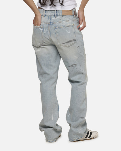 Represent Painted Denim Jeans Coastal Blue