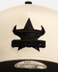 New Era North Queensland Cowboys 'Chrome Black' 9FORTY A-Frame Snapback White/Black