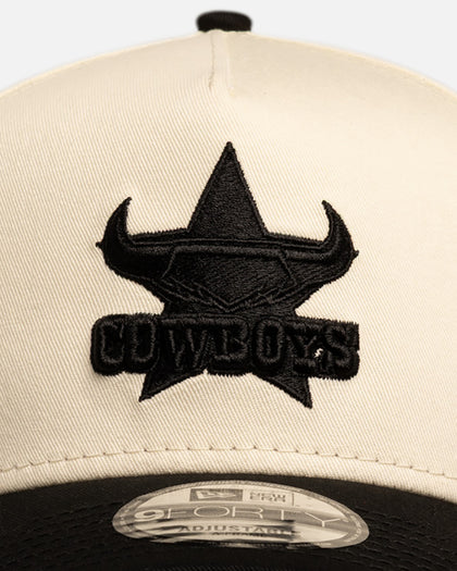 New Era North Queensland Cowboys 'Chrome Black' 9FORTY A-Frame Snapback White/Black