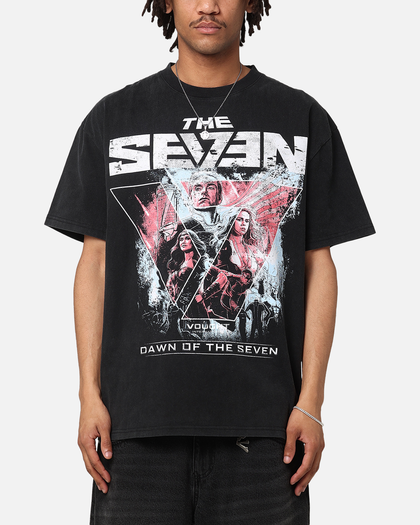 73Studio X The Boys The Seven Vought Vintage T-Shirt Black Acidwash