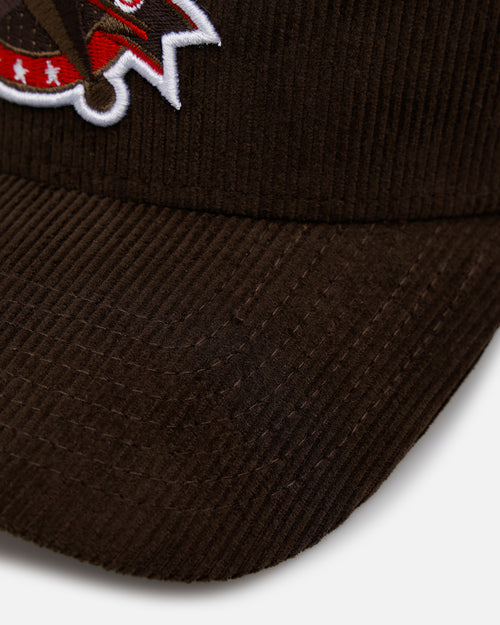 New Era Texas Rangers 'Walnut Cord' 9FORTY A-Frame Corduroy Snapback Walnut