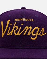 New Era Minnesota Vikings 'NFL Script' 9FIFTY Snapback Official Team Color