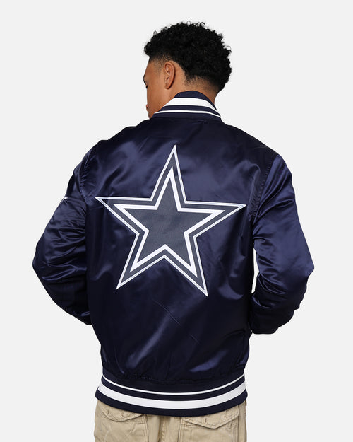 Pro Standard Dallas Cowboys Rib Satin Jacket Midnight Navy