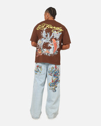 Ed Hardy Koi T-Shirt Brown