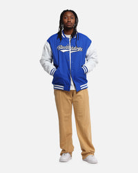 Bleacher Athletic Canterbury-Bankstown Bulldogs NRL 1908 Baseball Varsity Jacket Official Team Colour