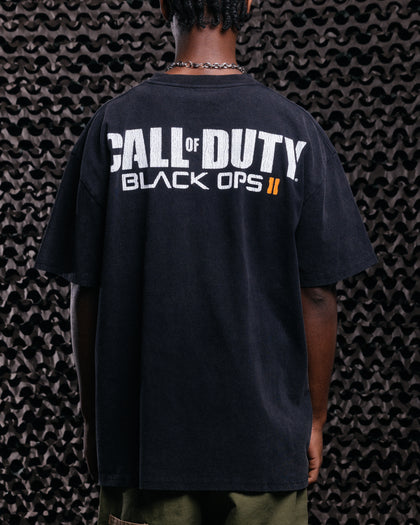 73Studio X Call Of Duty Black Ops 2 Vintage T-Shirt Black Acidwash