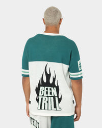 BEENTRILL Numerals Football Jersey Cream/Green
