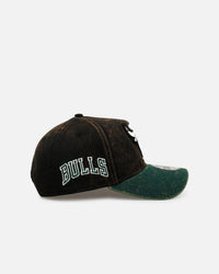 New Era Chicago Bulls 'Washed Green 2.0' 9FORTY A-Frame Snapback Black/Green