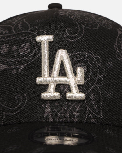 New Era Los Angeles Dodgers 'Tonal Paisley' 9FORTY A-Frame Snapback Black