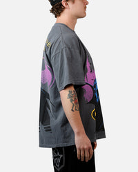 73Studio X DC Batman Caped Crusader T-Shirt Washed Charcoal