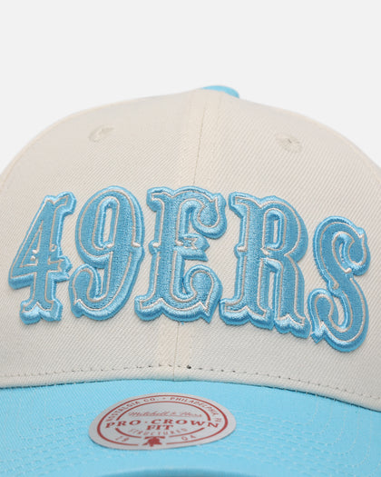 Mitchell & Ness San Francisco 49ers 'Sky Blue' Pro Crown Snapback White Cream/Blue