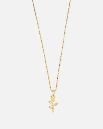 Saint Morta Rose Pendant Chain Gold