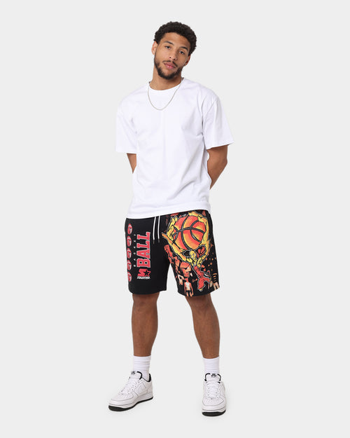 Starter Slamming Track Shorts Washed Black