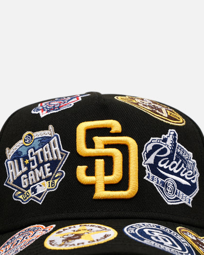 New Era San Diego Padres 'All Over Embroidery' 9FORTY A-Frame Snapback Black