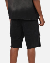 Saint Morta Halo Damage Jorts Black