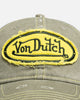 Von Dutch Contrast Distressed Trucker Snapback Moss/Yellow