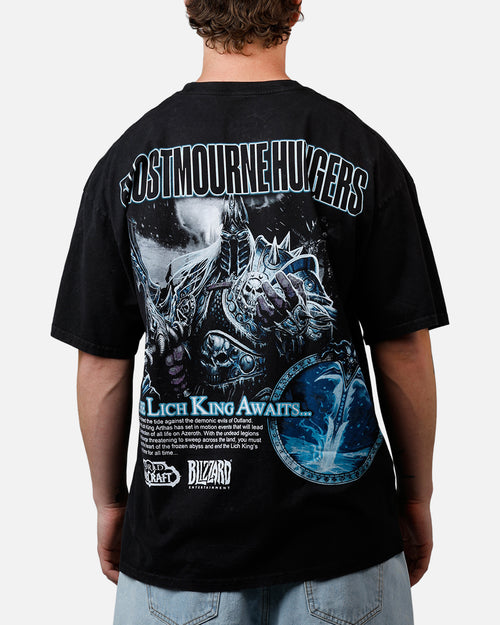 73Studio X World of Warcraft: Frostmourne Hungers T-Shirt Black Acidwash