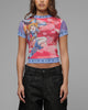 Loiter Women's Dark Magician Girl Mesh T-Shirt Pink Camo