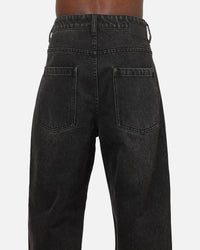 Carre Union Straight Fit Jeans Washed Black