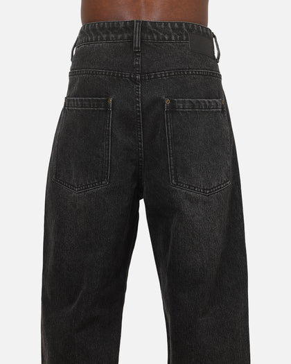 Carre Union Straight Fit Jeans Washed Black